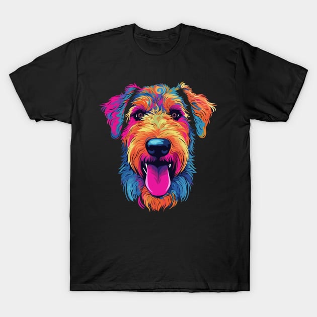 Airedale Terrier Smiling T-Shirt by JH Mart